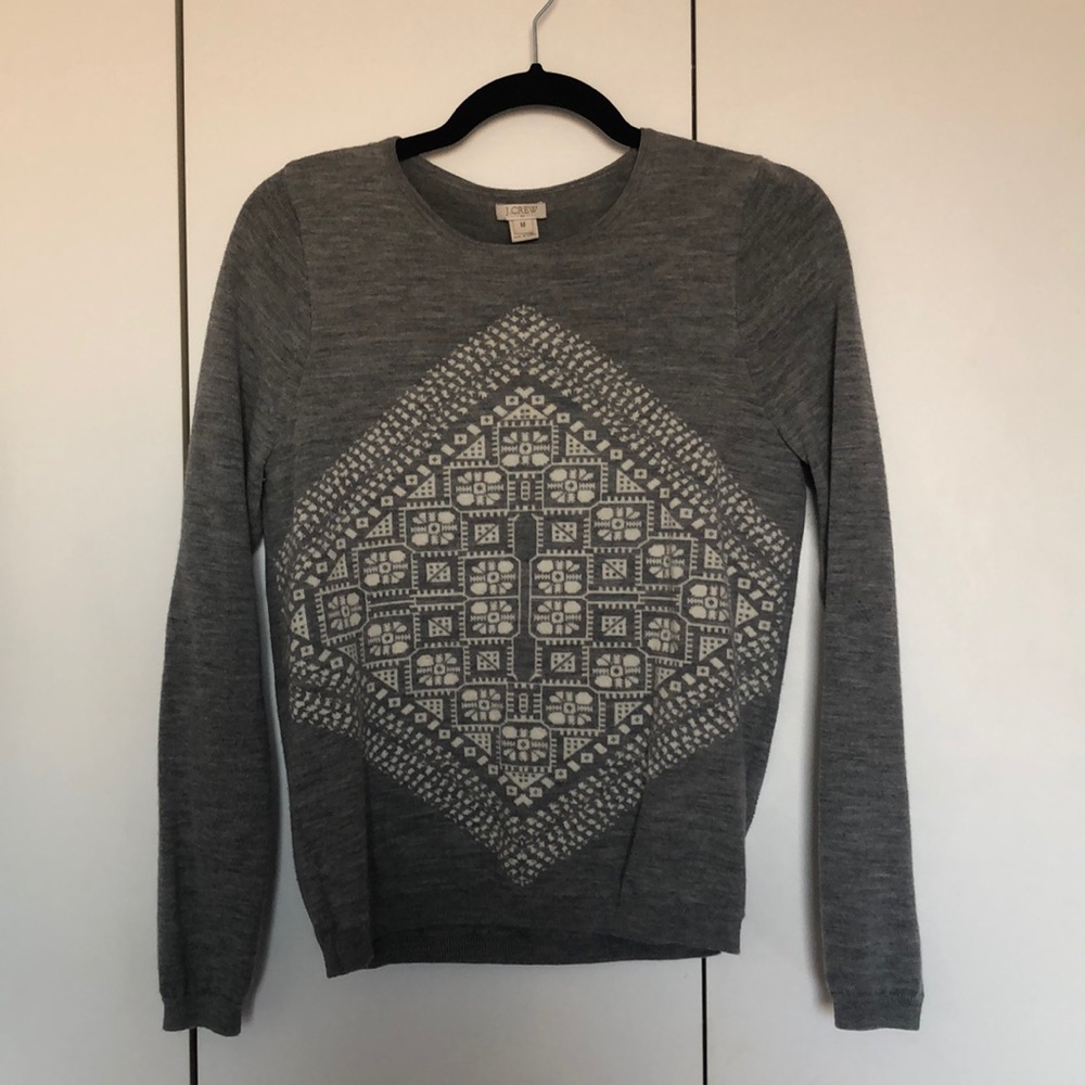 Jcrew Grey Long Sleeve Sweater Size: M